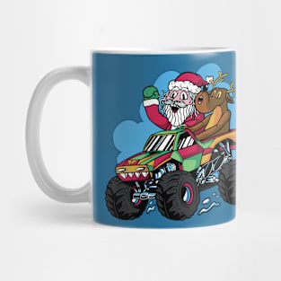 Ready to Crush Christmas // Santa Monster Truck Xmas Mug